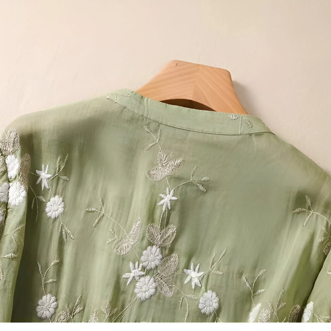 Mila | Embroidered Cotton Top