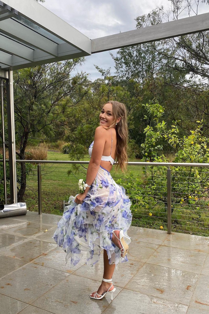 Martini | Ocean Ruffle Maxi Dress