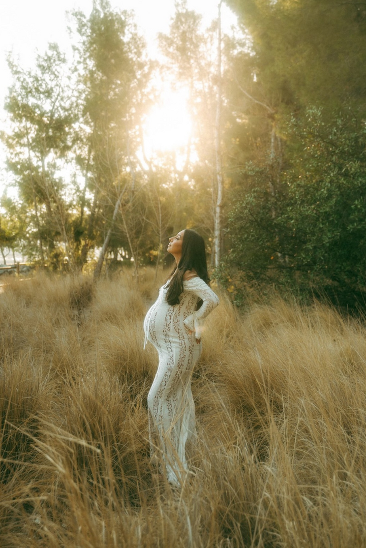 Georgette | Ivory Lace Maxi Dress