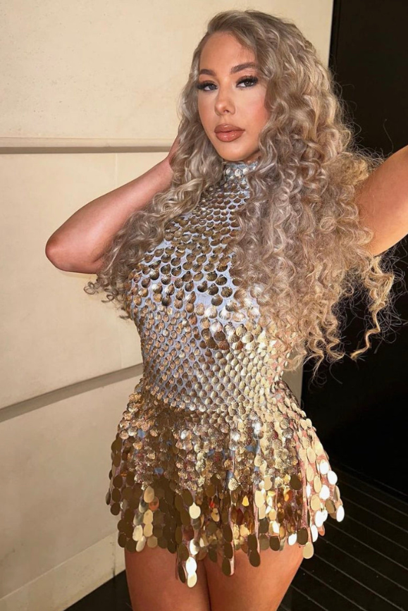 Athena | Champagne Mini Dress