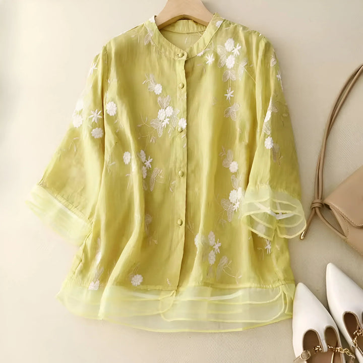 Mila | Embroidered Cotton Top