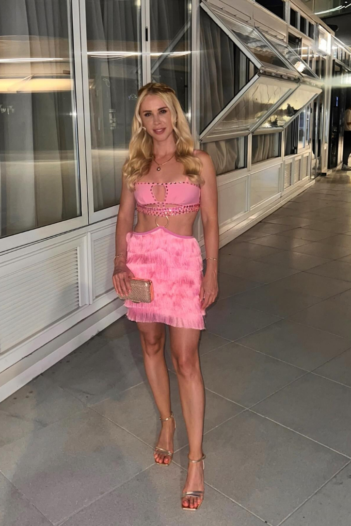 Penny | Feather Mini Pink Dress