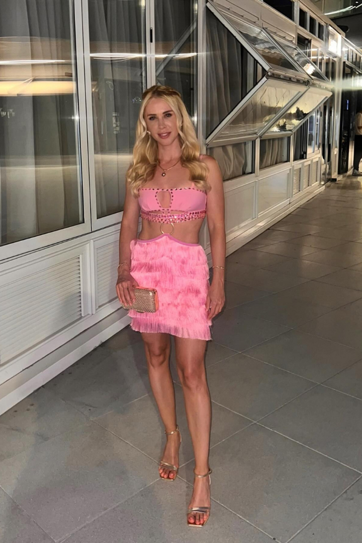 Penny | Feather Mini Pink Dress