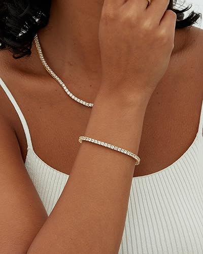 Kianna | 18K Gold Moissanite Tennis Bracelet