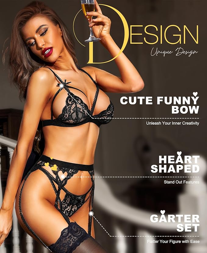 Vanessa | Sexy Lingerie Set with Garter