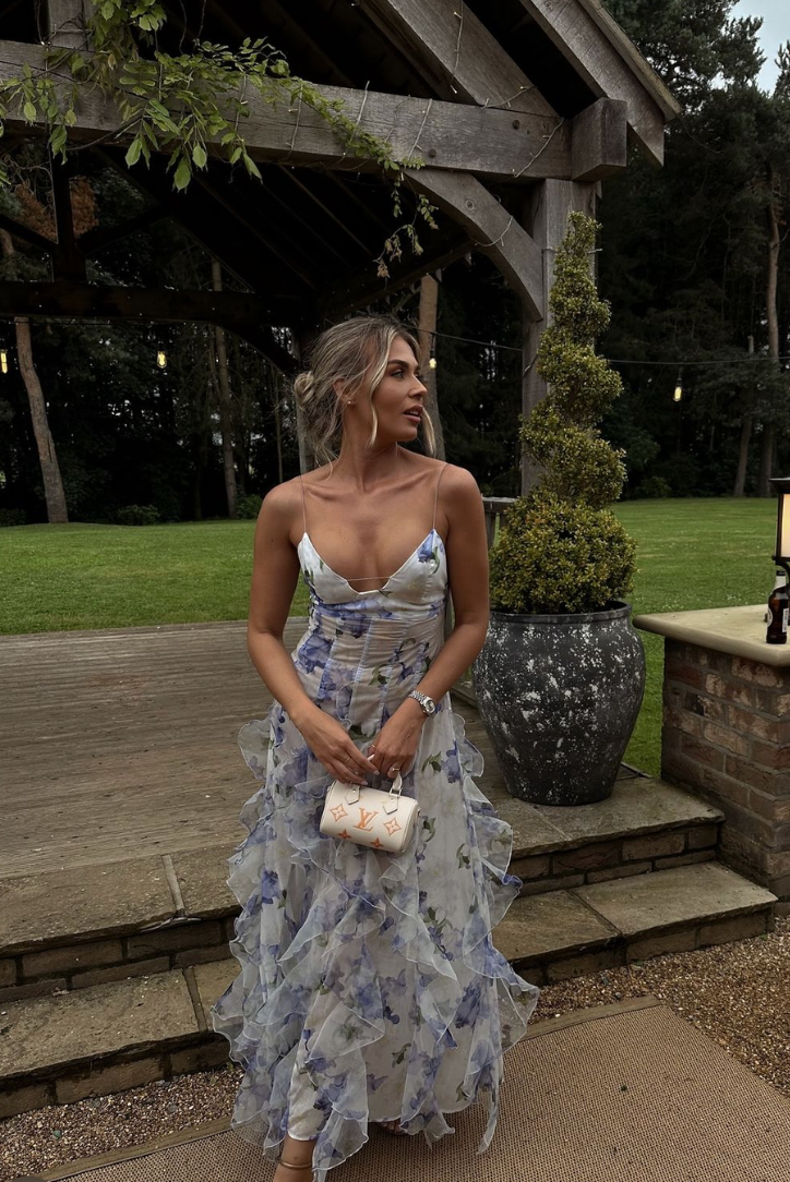 Martini | Ocean Ruffle Maxi Dress