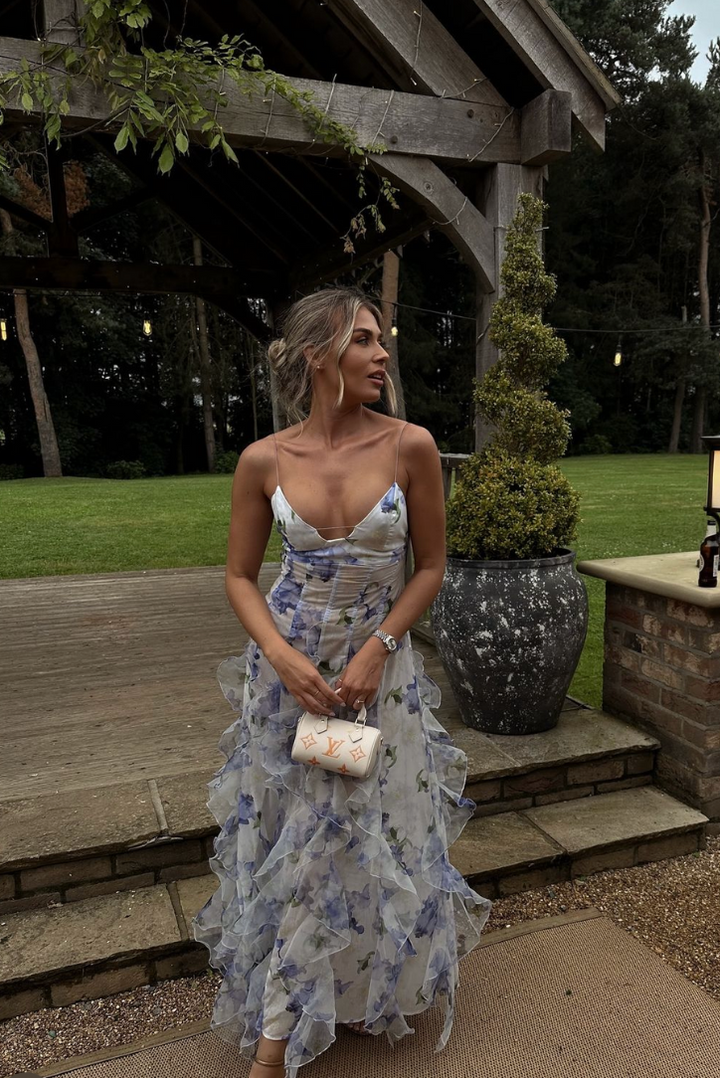 Martini | Ocean Ruffle Maxi Dress