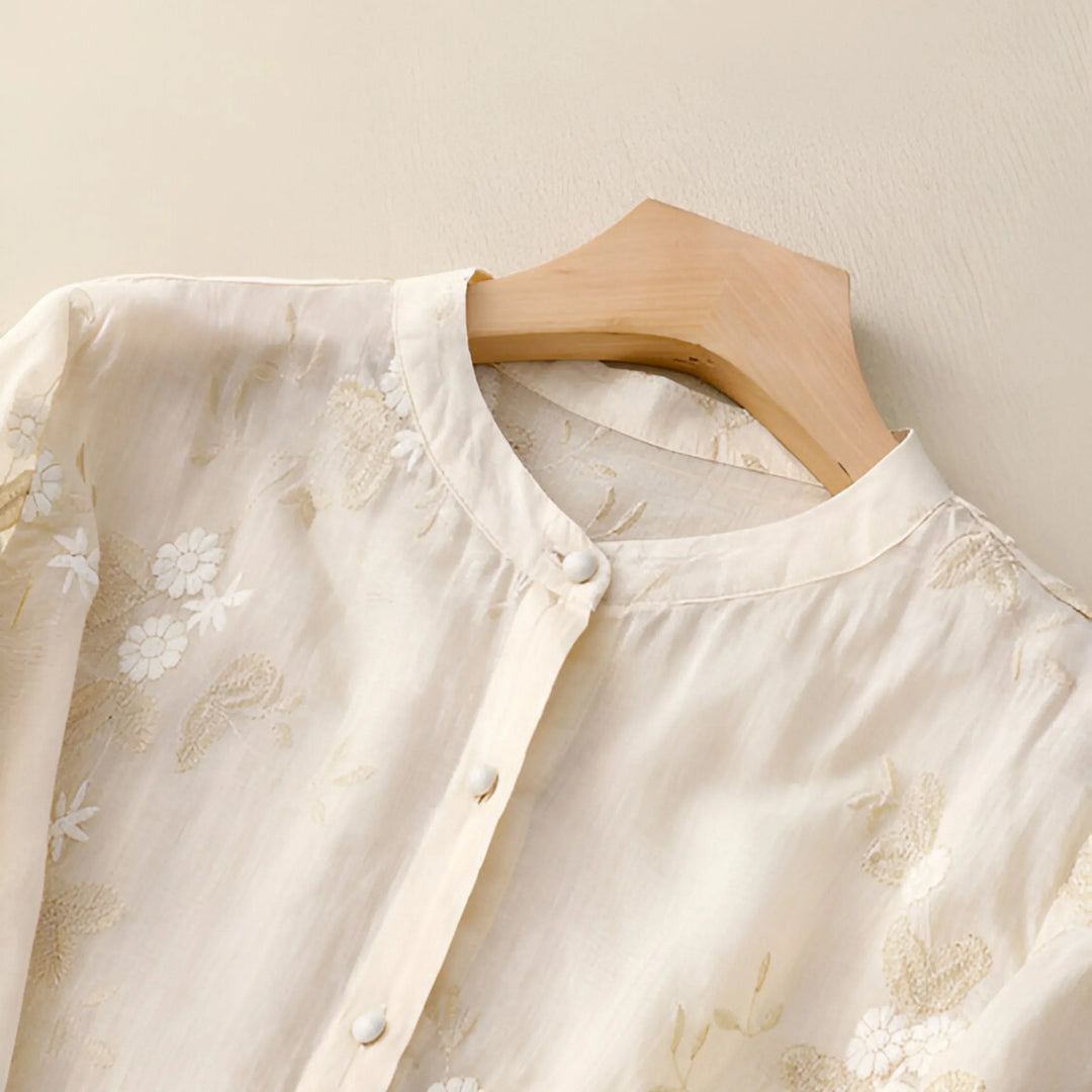 Mila | Embroidered Cotton Top