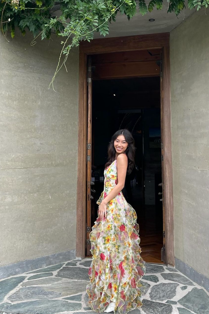 Martini | Ruffle Maxi Dress