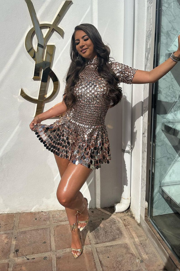 Athena | Champagne Mini Dress