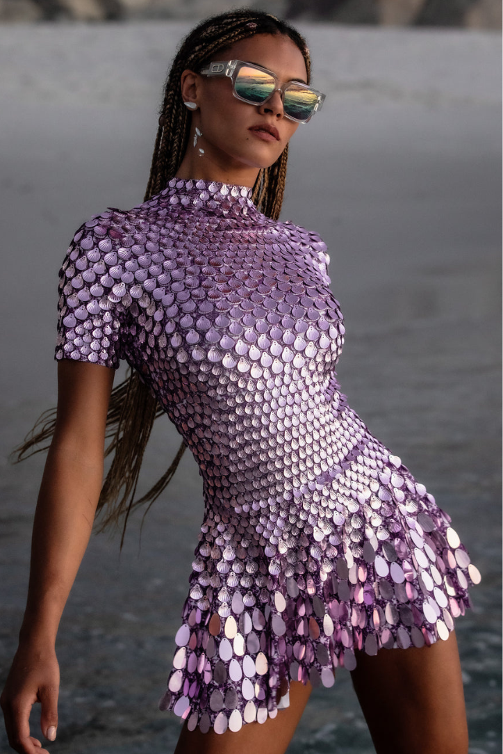 Athena | Lilac Mini Dress