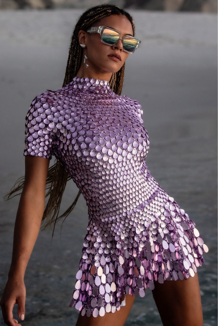 Athena | Lilac Mini Dress