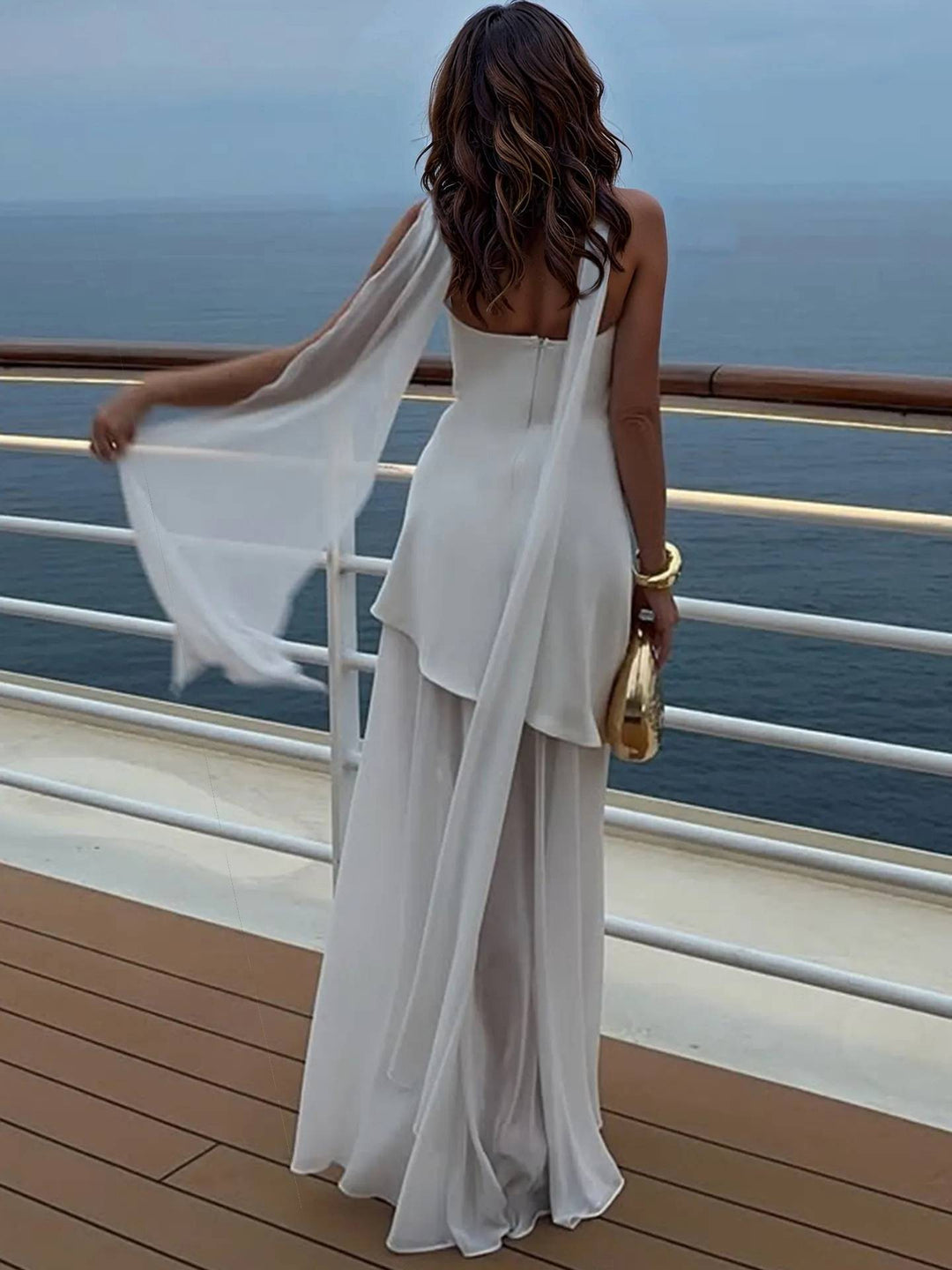 Camilla | Spliced Tube Dress & Scarf Set