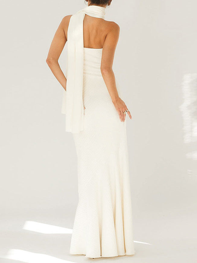Adriana | Strapless One-Shoulder Fishtail Maxi