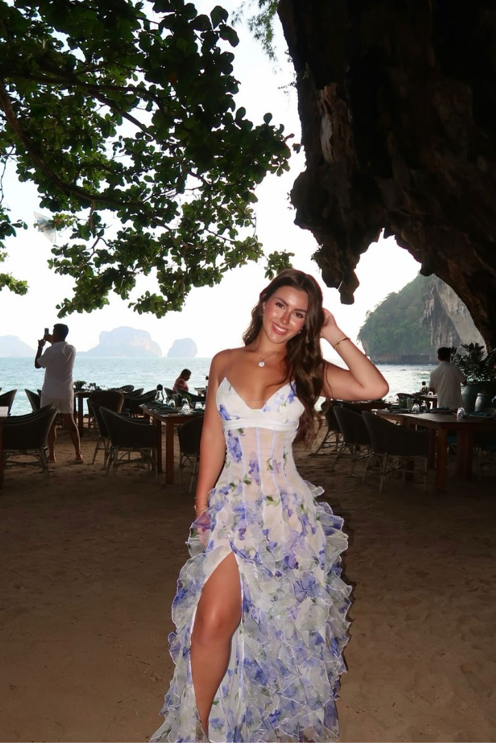 Martini | Ocean Ruffle Maxi Dress