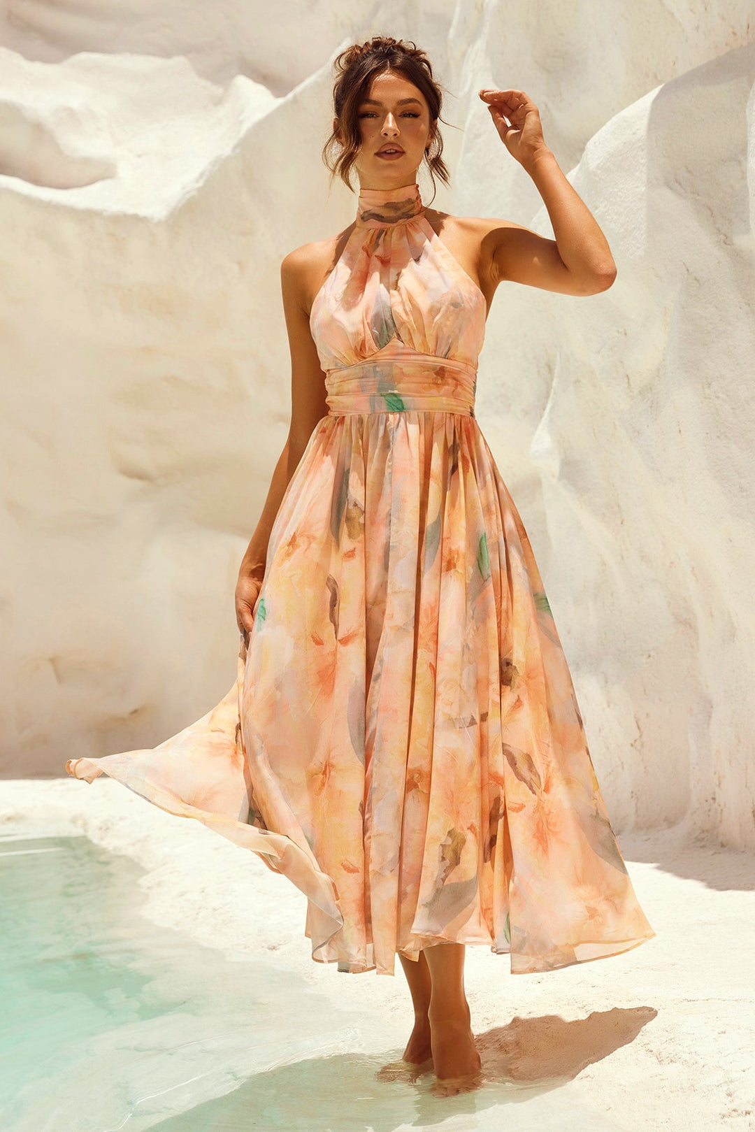 Peach | Daylight Midi Dress