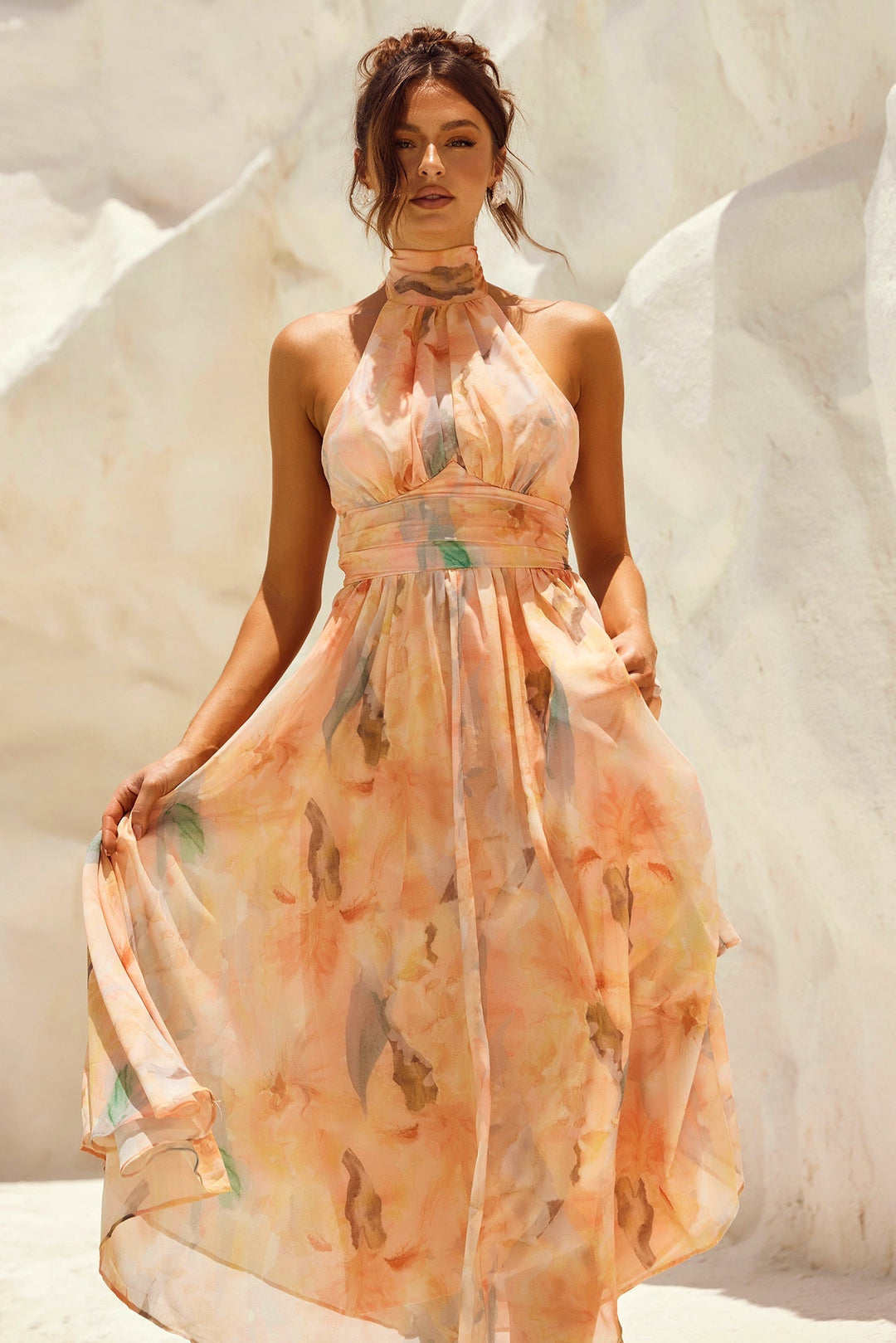 Peach | Daylight Midi Dress