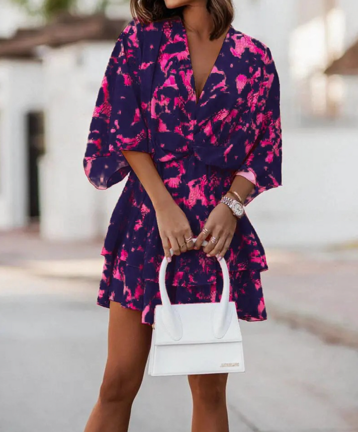 Valeria | Boho Floral Mini Dress