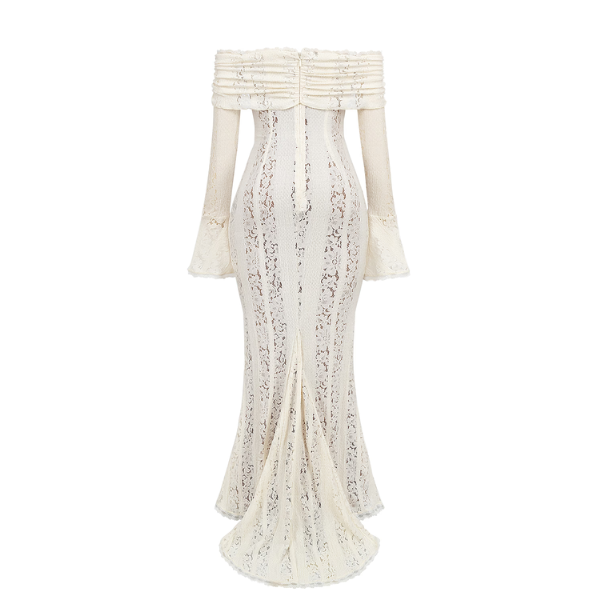 Lizzy | Vintage Lace Off Shoulder Maxi Dress