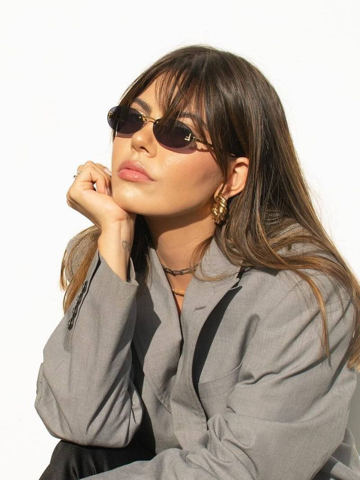 Mia | Vintage Oval Sunglasses