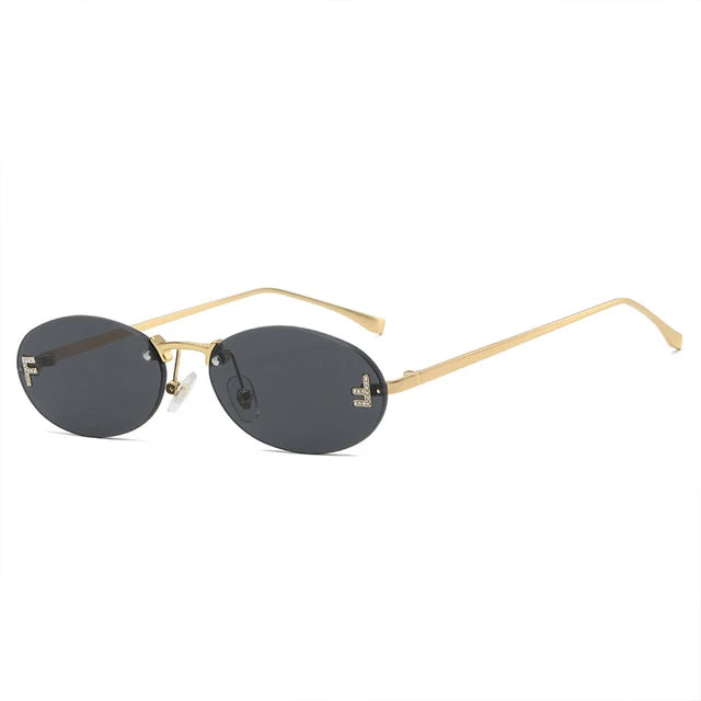 Mia | Vintage Oval Sunglasses