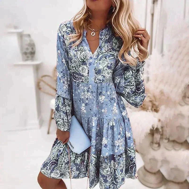 Linda | Flower-Patterned Summer Dress