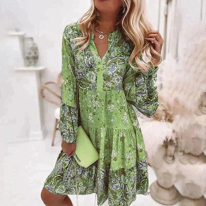 Linda | Flower-Patterned Summer Dress