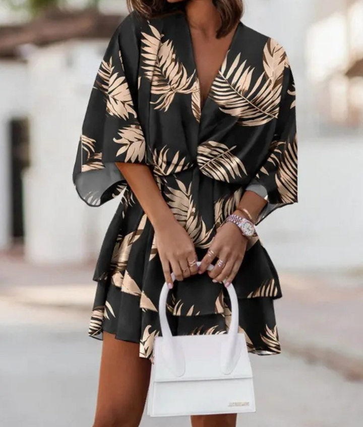 Valeria | Boho Floral Mini Dress