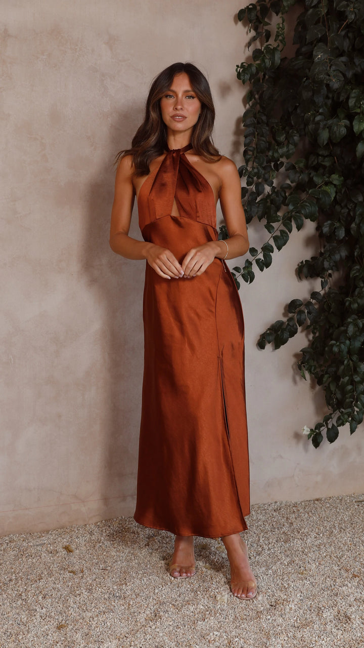 Vesta | Halter Dress Modern Elegance