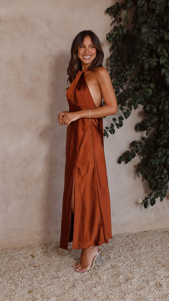 Vesta | Halter Dress Modern Elegance