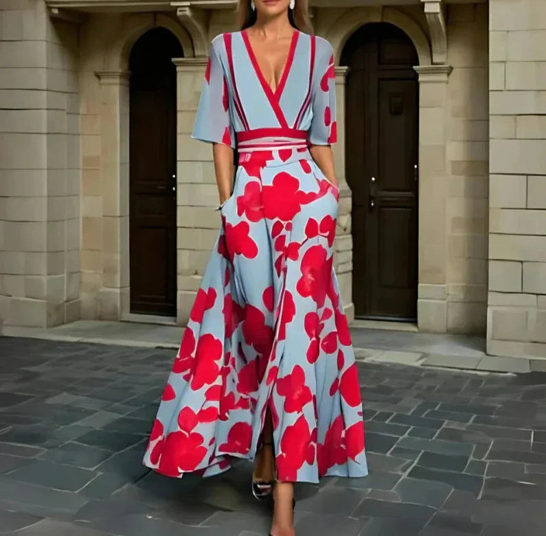 Evie | Elegant Dress With Flower Pattern