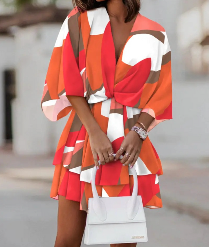 Valeria | Boho Floral Mini Dress
