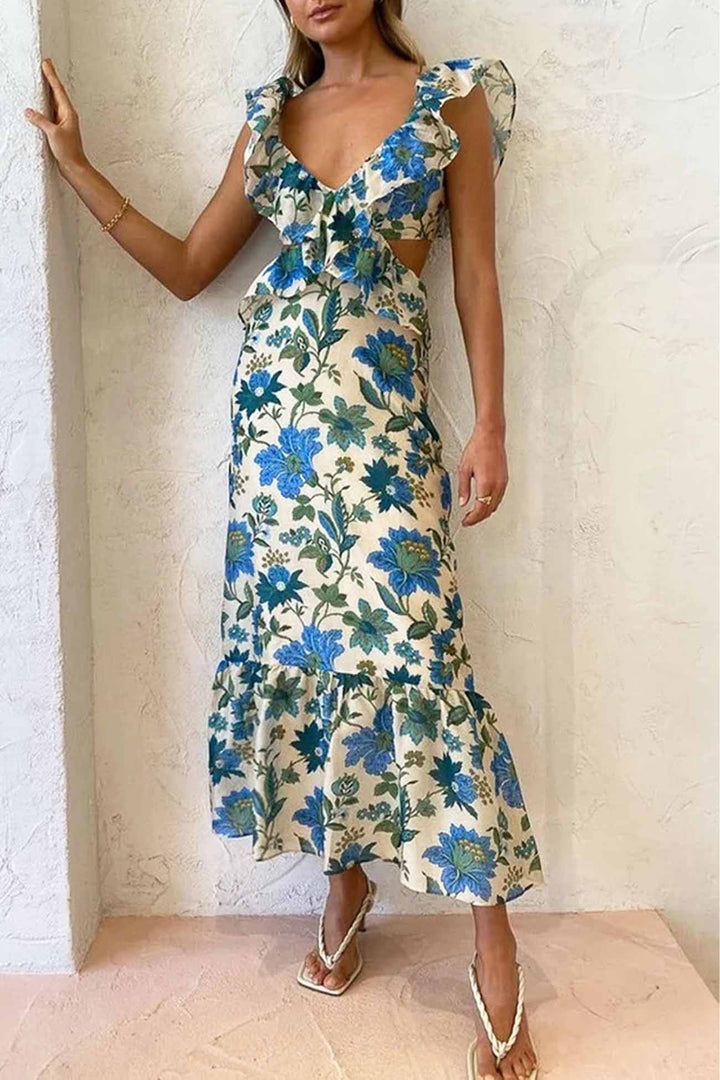 Ember | Floral Ruffle Dress