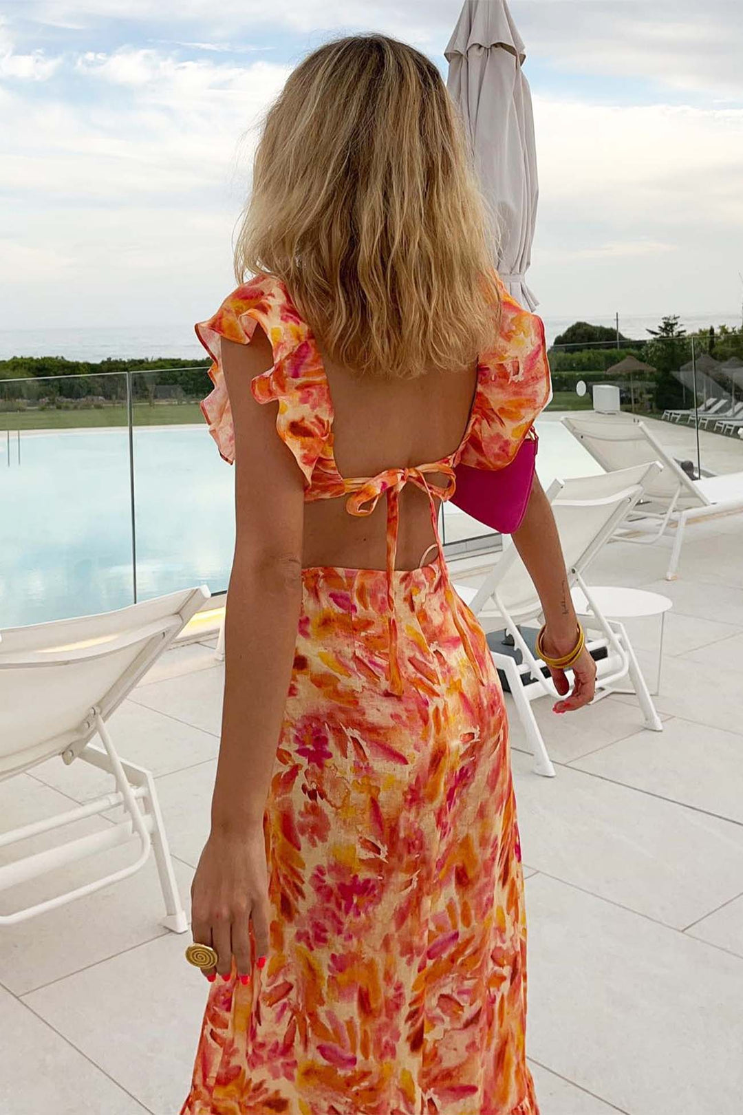 Ember | Floral Ruffle Dress
