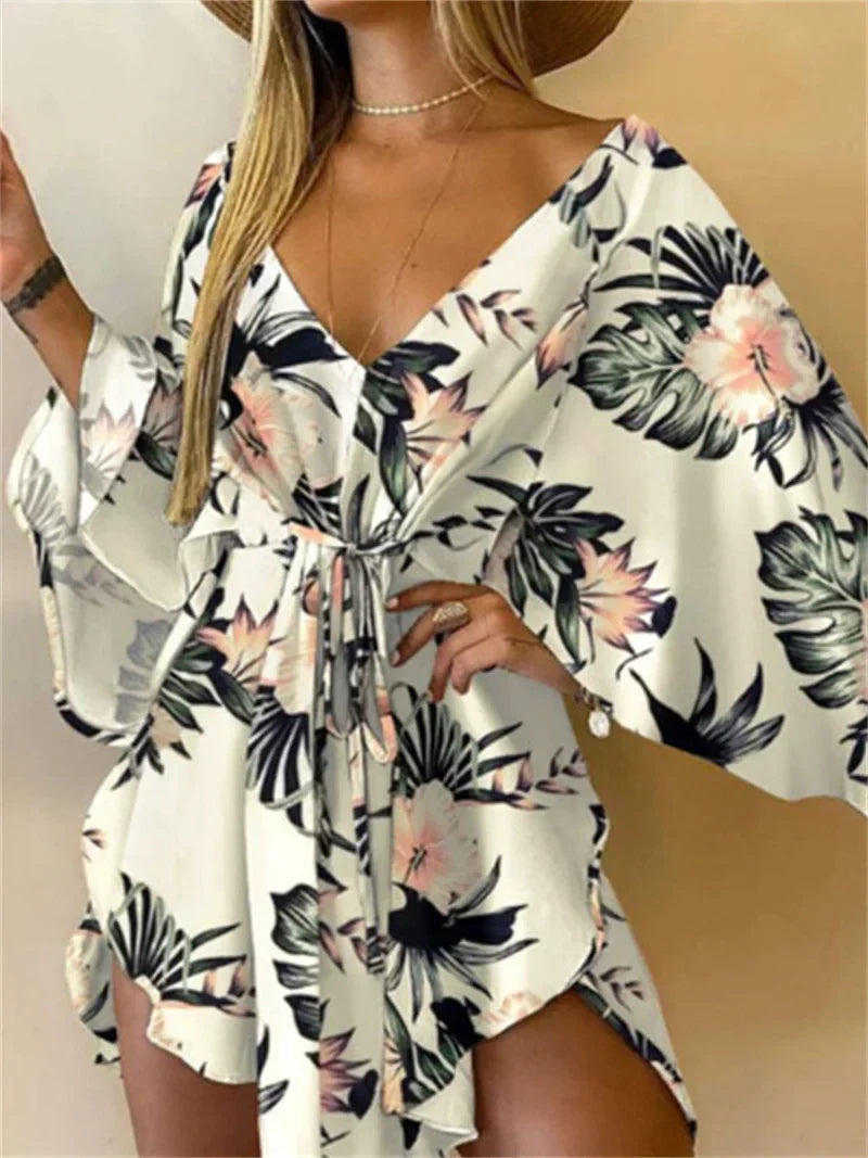 Daisy | Floral V-Neck Boho Dress