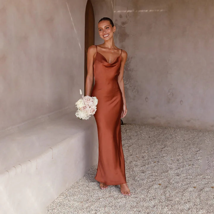 Daira | Long Satin Dress
