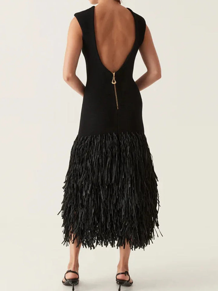 Alina | Flowing Fringe Dress