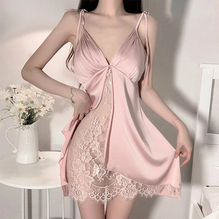 Missy | Seductive Satin Dress with Front Slit