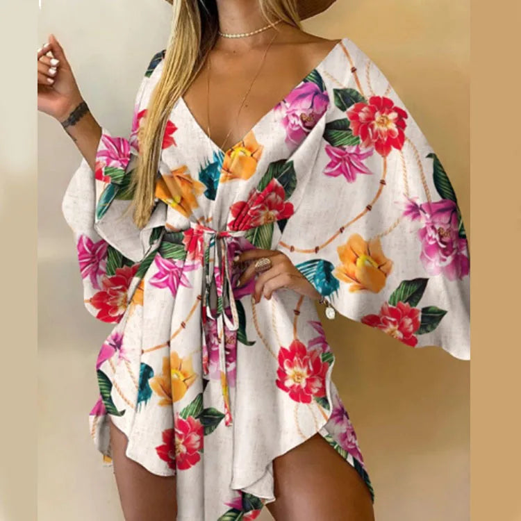 Daisy | Floral V-Neck Boho Dress