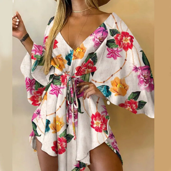 Daisy | Floral V-Neck Boho Dress