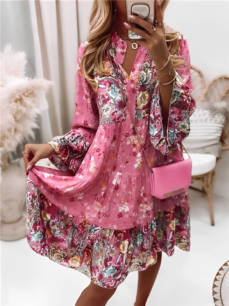 Linda | Flower-Patterned Summer Dress