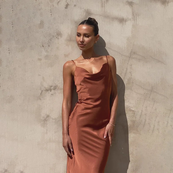 Daira | Long Satin Dress