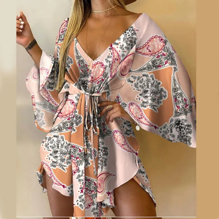 Daisy | Floral V-Neck Boho Dress