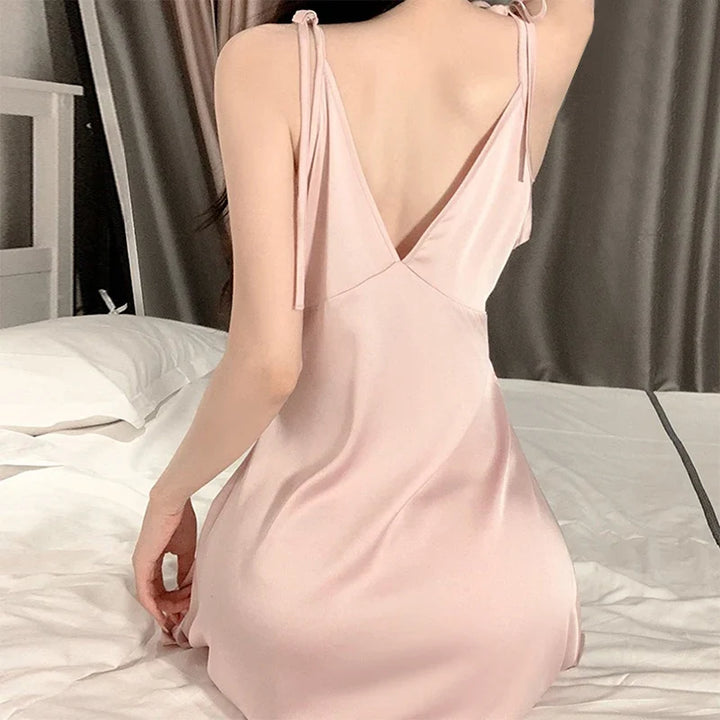 Missy | Seductive Satin Dress with Front Slit