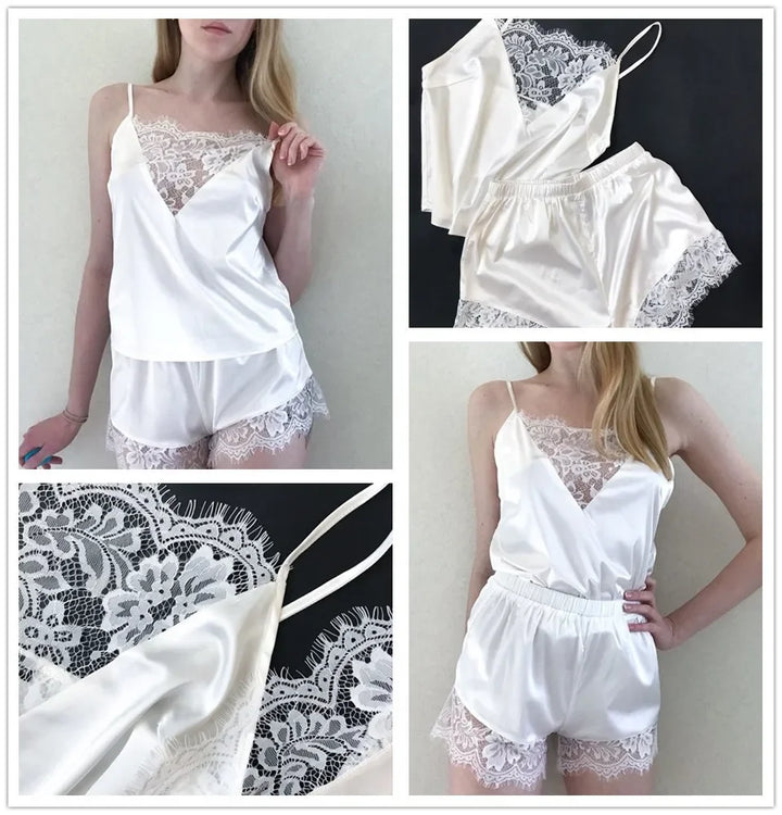 Ella | Sexy Lace Shorts Pajama Set