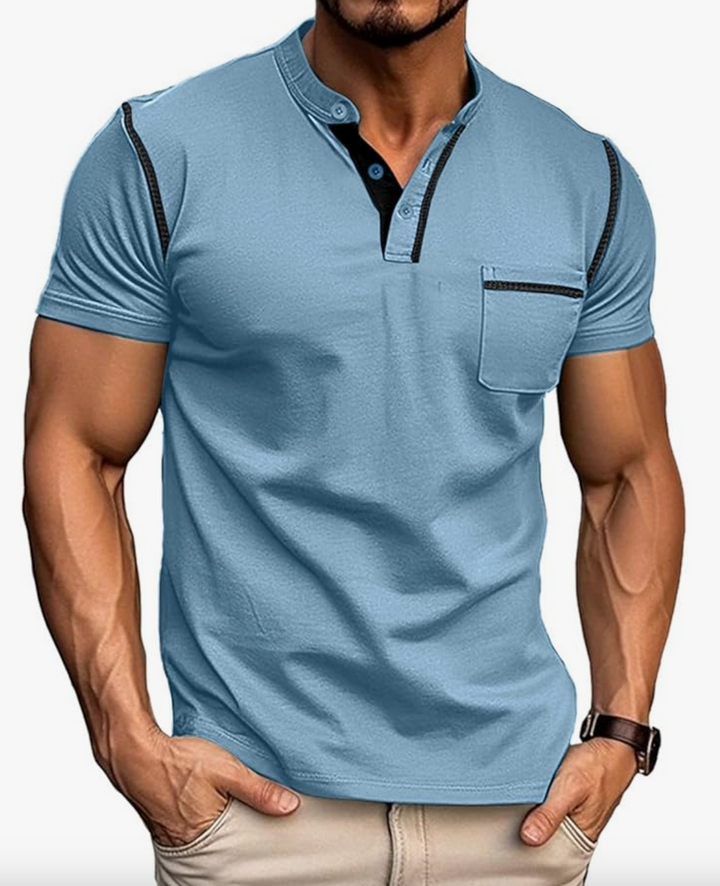 Jack | Contrast Henley Tee