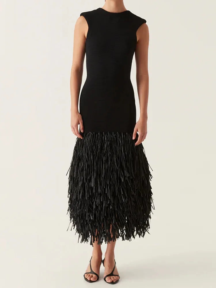 Alina | Flowing Fringe Dress