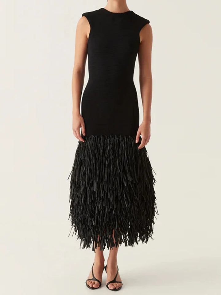 Alina | Flowing Fringe Dress