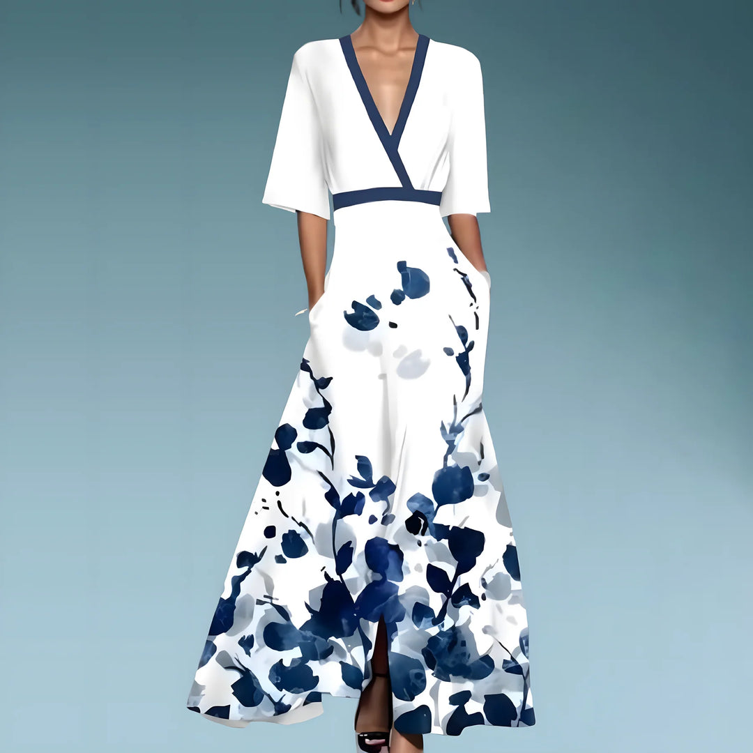 Evie | Elegant Dress With Flower Pattern