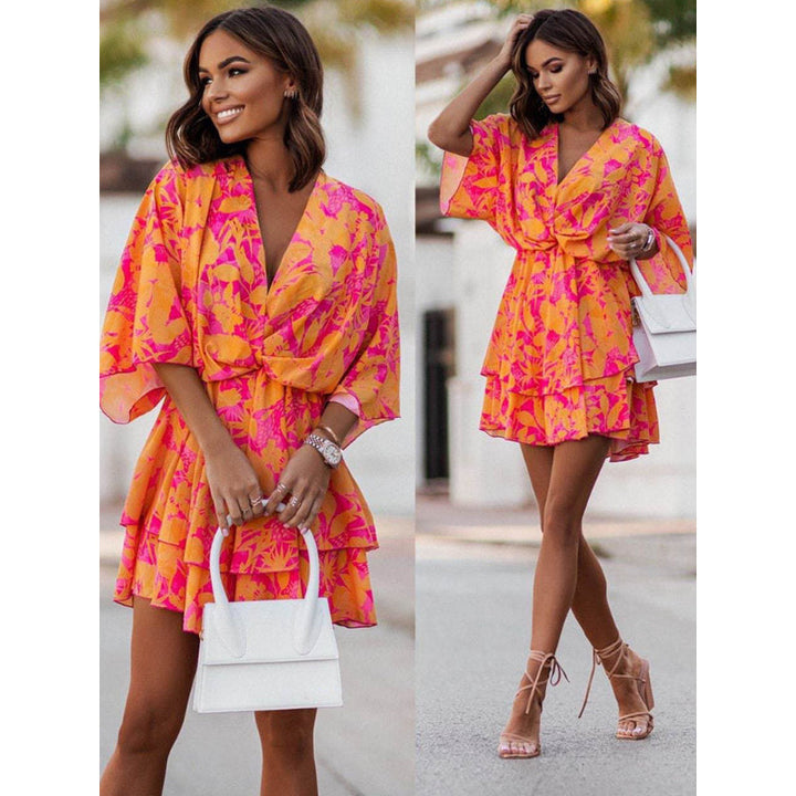 Valeria | Boho Floral Mini Dress